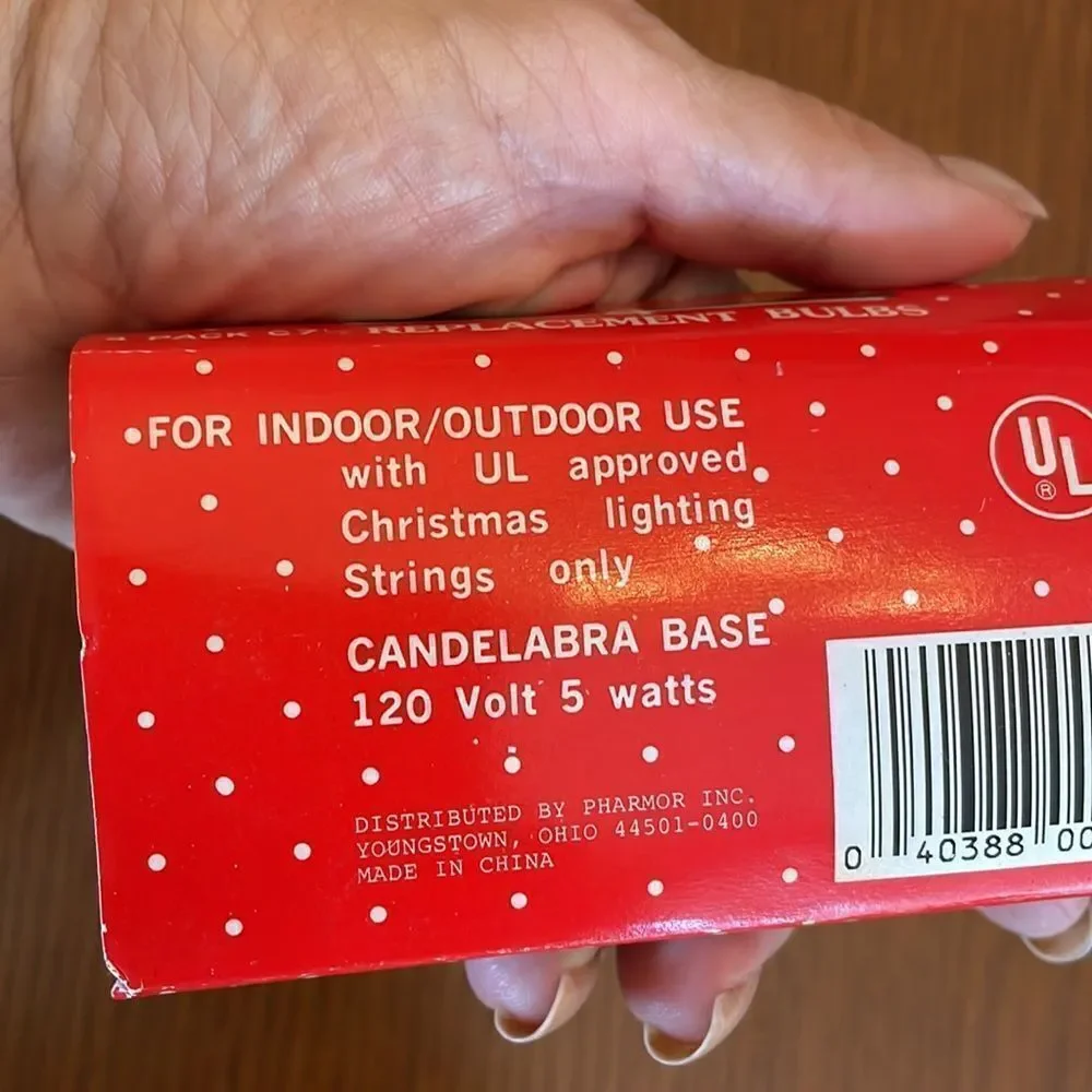 4 boxes of vintage Christmas bulb lamps in original packaging‎